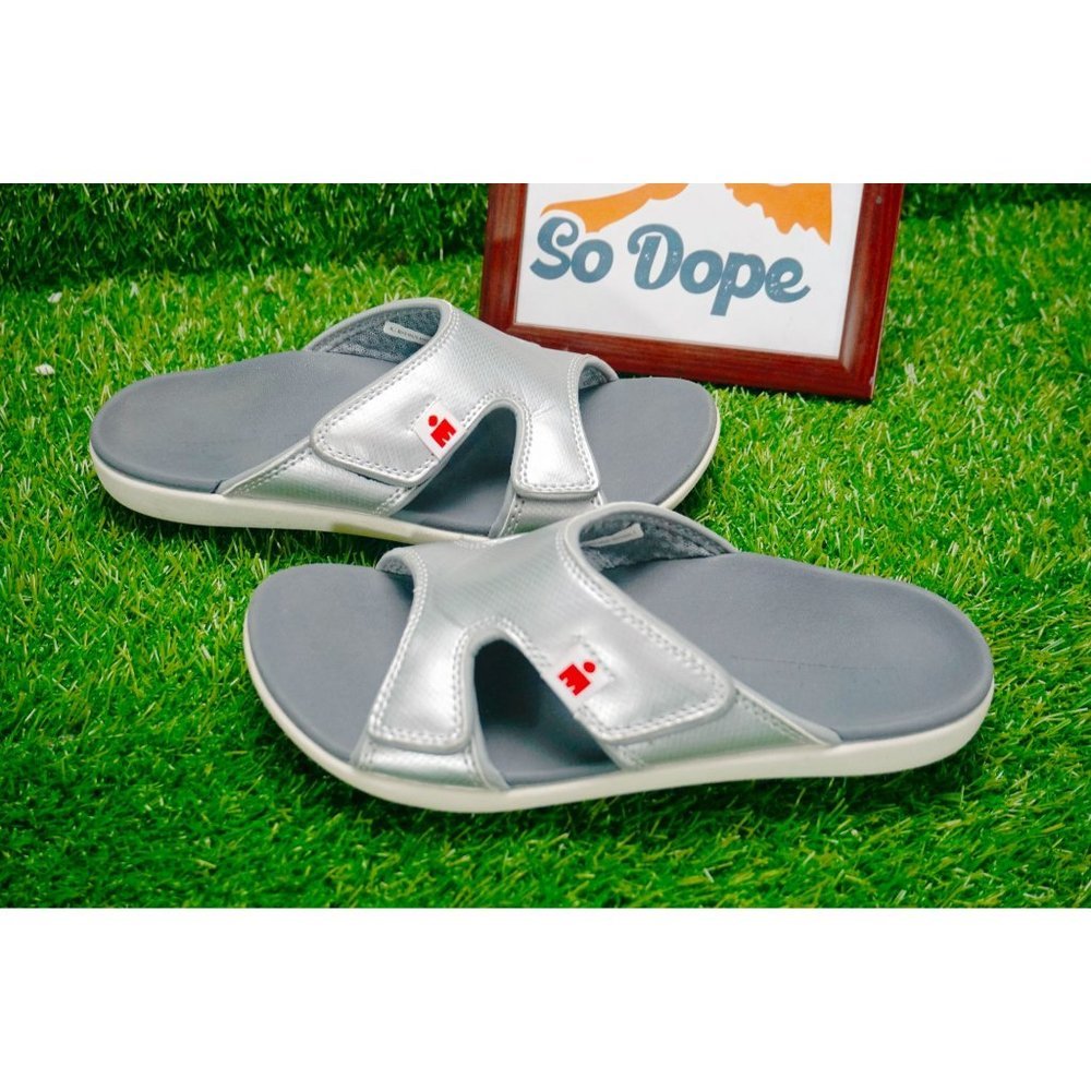 Iron Man Silver / Grey Slides - Women's 7